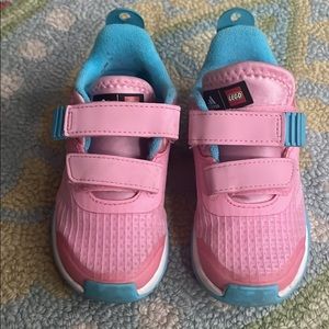 Adidas Lego pink toddler sneakers 7K